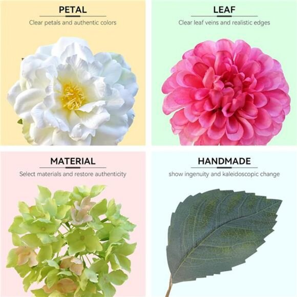 Spring Wreaths for Front Door 24 Inch Vibrant Summer Peony Hydrangea Floral - Picture 2 of 7